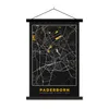 MuchoWow® Textilposter Schwarz und Gold - Stadtplan - Produktbild-Vorschau 1