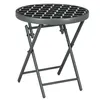 Gartentisch klappbar rund Hartglas, Klapptisch Balkontisch Produktbild-Vorschau 2