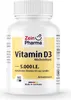 A white bottle of Vitamin D3 supplements with a yellow label. Produktbild-Vorschau