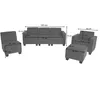Modular Sofa-System Ensemble de canapés Lyon 3-1-1-1, Voir les images du produit 11