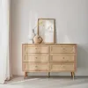 Cassettiera effetto legno e canna a 6 cassetti, Marrone Anteprima dell’immagine prodotto 2
