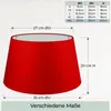 Wogati® Premium Lampenschirm E14/E27 Baumwolle  | Rot / Produktbild-Vorschau 4