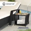 CASARIA® Beistelltisch Wetterfest Klein Holz Polyrattan Produktbild-Vorschau 3