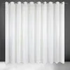 A white curtain hanging from a rod against a dark gray wall and a white floor. Náhľad obrázku produktu