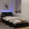 CLORIS Bettgestell mit LED Schwarz 90x190 cm Stoff 2024 Produktbild-Vorschau 4