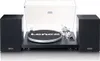A Lenco turntable with two speakers, presented on a white background. Produktbild-Vorschau