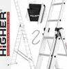Drabina aluminiowa uniwersalna wysuwana 3x11 HIGHER z opcją Podgląd zdjęcia produktu 1