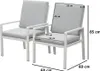 MeXo Gartenmöbel Set Lounge Set Garten-Essgruppe Alu-Möbel Produktbild-Vorschau 7