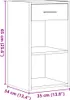 vidaXL Noční stolky 2 ks. Kouřový dub 35x34x65 cm Materiál Náhled obrázku produktu 8