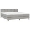 Boxspringbett mit Matratze & LED Hellgrau 180x200 cm Stoff Produktbild-Vorschau 3