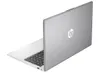 A silver HP laptop is shown from a diagonal angle, with the lid open and the keyboard visible. Produktbild-Vorschau