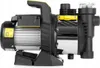 A side view of a black and silver self-priming pump with yellow accents, set against a white background. Voir les images du produit