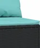 vidaXL Garten-Mittelsofas mit Kissen 2 Stk. Schwarz Poly Produktbild-Vorschau 5