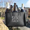 com-four® 2x Flaschentasche - Getränkehalter aus Filz für 6 Produktbild-Vorschau 3