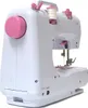 A white and pink sewing machine is shown against a white background. Náhled obrázku produktu