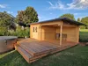 Gartenhaus Blockbohlenhaus CA2977 28 mm naturbelassen mit 3 Produktbild-Vorschau 1
