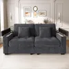 Merax 2-Sitzer Wohnzimmercouch mit Stauraum, Chenille-Sofa, Produktbild-Vorschau 3