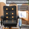 HOMCOM Relaxsessel mit Fußhocker, Stauraum, Massagesessel Produktbild-Vorschau 4