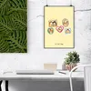 Mr. & Mrs. Panda Bild Igel Familie DIN A0 - Gelb Pastell - Produktbild-Vorschau 2
