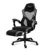 A gaming chair with a footrest, shown from a slightly angled front view against a white background. Náhled obrázku produktu