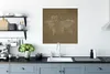 MuchoWow® Poster Weltkarte - Braun - Zeitung 75x75 cm - Produktbild-Vorschau 3