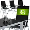 CASARIA® Gartenmöbel Set 4 Stühle mit Tisch 90x90cm Produktbild-Vorschau 10