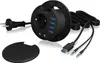 RaidSonic ICY BOX Tisch-Hub, 4x USB-A 3.0, Audio, Schuko Produktbild-Vorschau 1