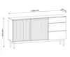 AX LIVING Kommode mit Schubladen Santarco K2T3S – 159cm, Produktbild-Vorschau 3