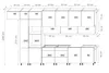 A diagram showing the layout and dimensions of a kitchen unit. Produktbild-Vorschau