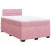 vidaXL Boxspringbett mit Matratze Rosa 120x200 cm Samt Produktbild-Vorschau 1