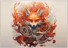 Wallario Wandbild Flammenfuchs, Größe: 70,30 x 100,30 cm, Produktbild-Vorschau 1