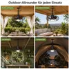 IP65 Outdoor Deckenventilator mit Stecker und Licht - 5m Produktbild-Vorschau 9