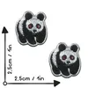 Aufnäher - Panda - mini schwarz-weiß 2er Set - Patch Produktbild-Vorschau 5