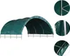 A green tunnel-like structure with a metal frame, shown from the side. Produktbild-Vorschau