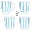 Split türkis Streifen 6er Set Kaffeebecher 300ml Produktbild-Vorschau 3
