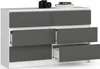 Comò K120 6 cassetti bianco grigio grafite Anteprima dell’immagine prodotto 2