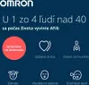 Marketing image for Omron blood pressure monitor, highlighting AFib symptoms. Produktbild-Vorschau