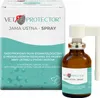 A product shot of a dental spray for pets, featuring both the box and the bottle. Podgląd zdjęcia produktu