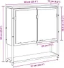 vidaXL Spiegelschrank mit Regal Schwarz Eichen-Optik 60 x Produktbild-Vorschau 8