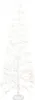 A white decorative tree with lights on a white base. Produktbild-Vorschau