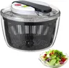 Schwarze kompakte Salatschleuder BPA‑frei mit Deckel Produktbild-Vorschau 2