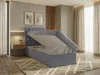 NORDELO Boxspringbett ELEGANTE 100x200 cm Grau Komplett-Set Produktbild-Vorschau 2