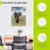 ARTland Wandbild Alu für Innen & Outdoor Elefant Größe: Produktbild-Vorschau 4