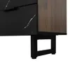 Armoire TV Sweiko de 200 cm, aspect marbre noir, portes en Voir les images du produit 11