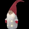 A festive gnome figure with a red hat and white beard, illuminated by internal lights, against a black background. Produktbild-Vorschau