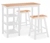 vidaXL Bar Set 3 Stück MDF Weiß Produktbild-Vorschau 1