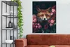 MuchoWow® - Leinwandbilder - Fuchs - Blumen - Tiere, Produktbild-Vorschau 3