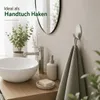 12 Edelstahl Handtuchhaken Klebehaken Wandhaken Bad Küche Produktbild-Vorschau 3