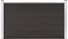 vidaXL Zaunelement WPC 180x105 cm Schwarz Produktbild-Vorschau 2