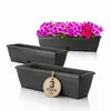 BigDean 3x Blumenkasten 80cm mit abnehmbarem Untersetzer - Produktbild-Vorschau 1